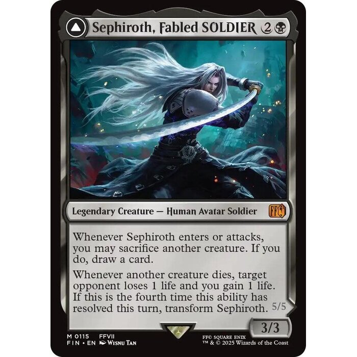 Magic: The Gathering Sephiroth, Fabled SOLDIER (115) Lightly Played