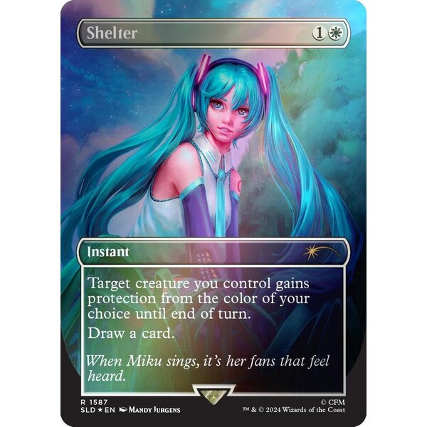 Magic: The Gathering Shelter (Rainbow Foil) (1587) Lightly Played Foil