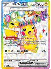 Pokemon Pikachu ex (219) Lightly Played Holofoil