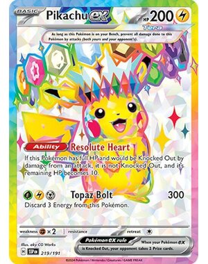 Pokemon Pikachu ex (219) Lightly Played Holofoil