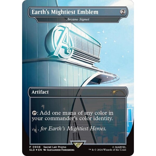 Magic: The Gathering Earth's Mightiest Emblem - Arcane Signet (Rainbow Foil) (908) Lightly Played Foil