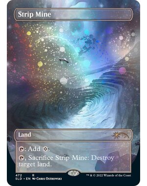 Magic: The Gathering Strip Mine (Borderless) (Galaxy Foil) (472) Lightly Played Foil