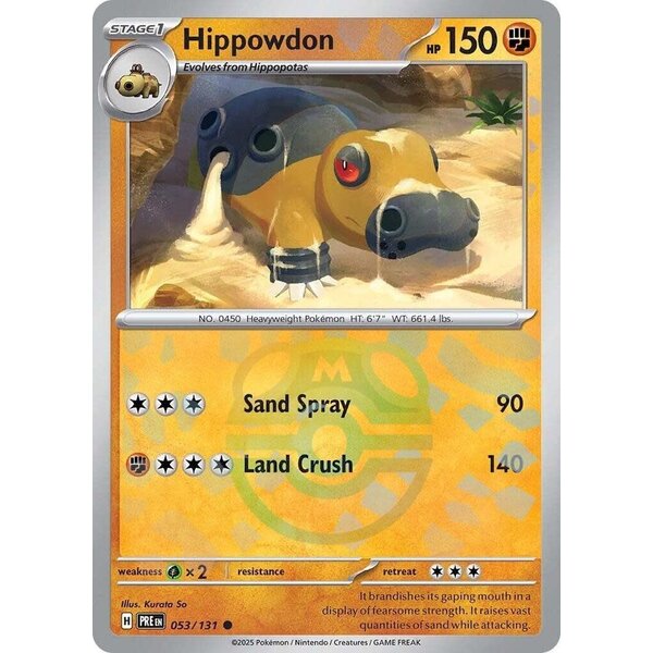 Pokemon Hippowdon (Master Ball Pattern) (053) Lightly Played Holofoil
