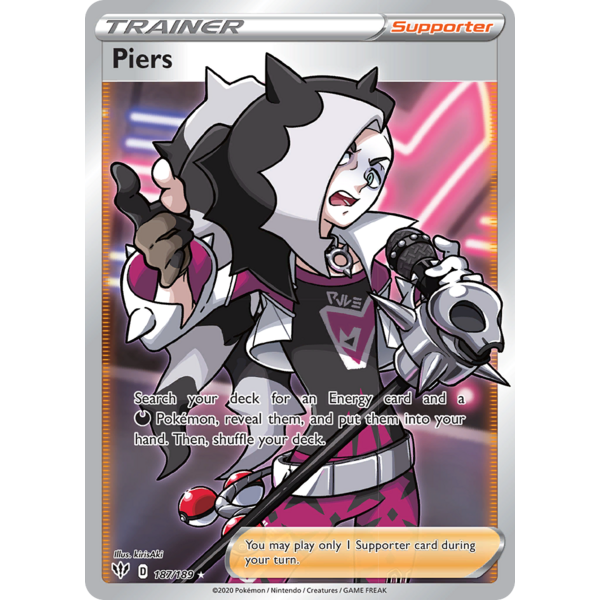Pokemon Piers (Full Art) (187) Lightly Played