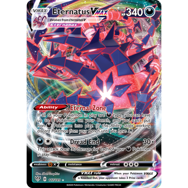 Pokemon Eternatus VMAX (117) Lightly Played Holofoil