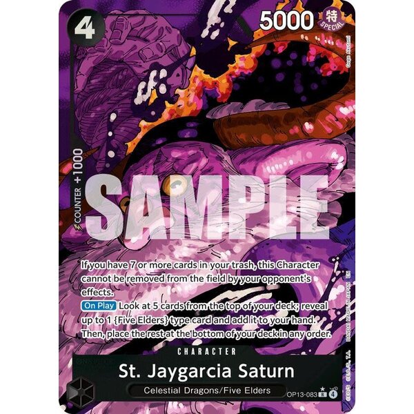 Bandai St. Jaygarcia Saturn (Alternate Art) (OP13-083) Lightly Played