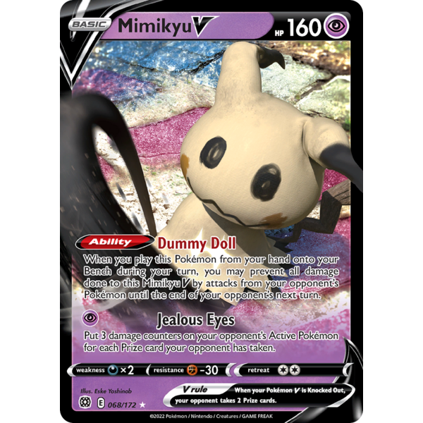 Pokemon Mimikyu V (068) Lightly Played Holofoil