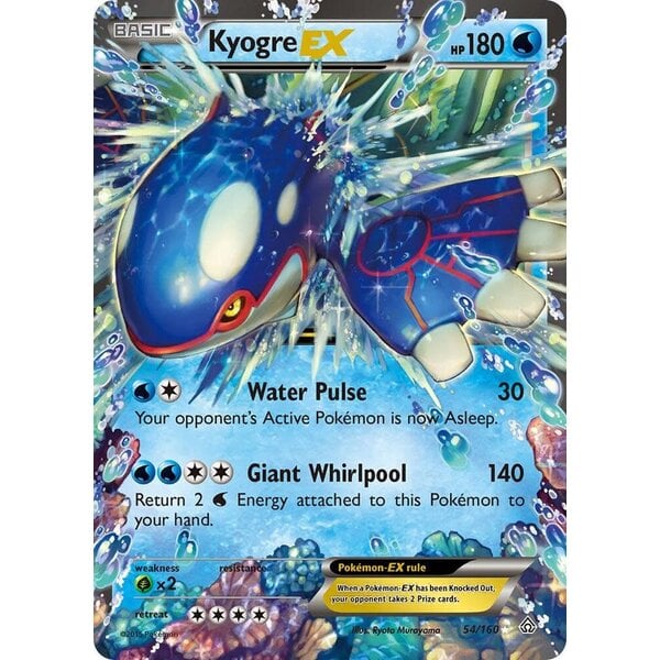 Pokemon Kyogre EX (054) Damaged