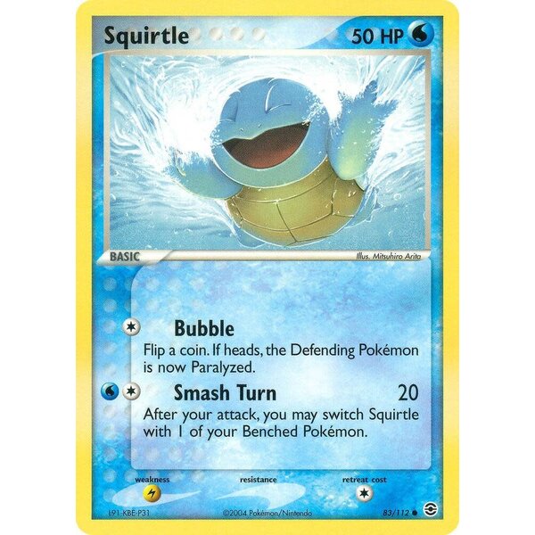 Pokemon Squirtle (083) Moderately Played