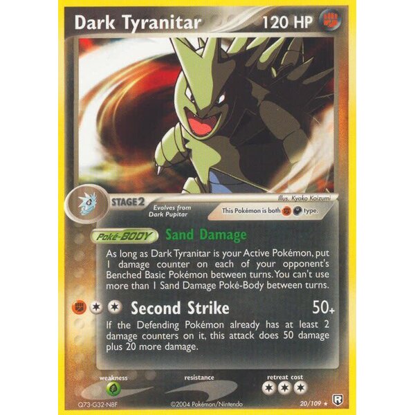 Pokemon Dark Tyranitar (020) Damaged Holofoil