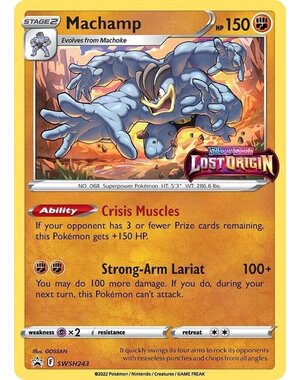 Pokemon Machamp (Prerelease) (SWSH243) Lightly Played Foil