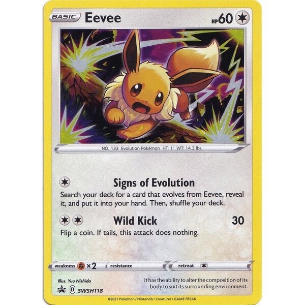 Pokemon Eevee (SWSH118) Lightly Played Holofoil