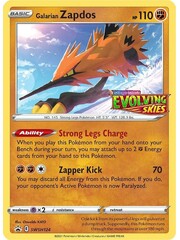 Pokemon Galarian Zapdos (Prerelease) (SWSH124 ) Lightly Played Holofoil