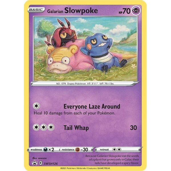 Pokemon Galarian Slowpoke (SWSH126) Lightly Played Foil
