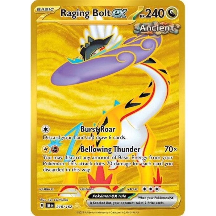 Pokemon Raging Bolt EX (218) Lightly Played Holofoil