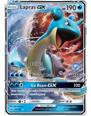Pokemon Lapras GX (035) Damaged