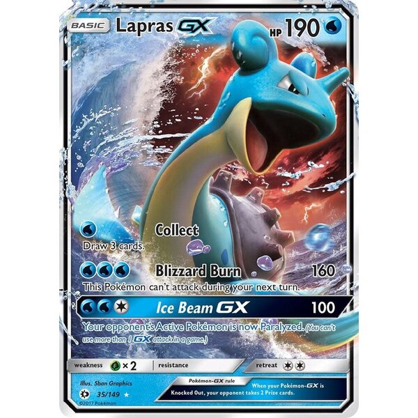 Pokemon Lapras GX (035) Damaged