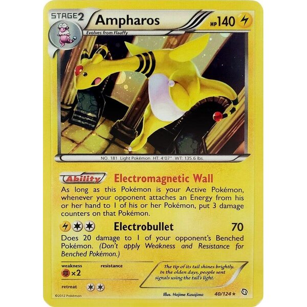 Pokemon Ampharos (Cosmos Holo) (040) Damaged