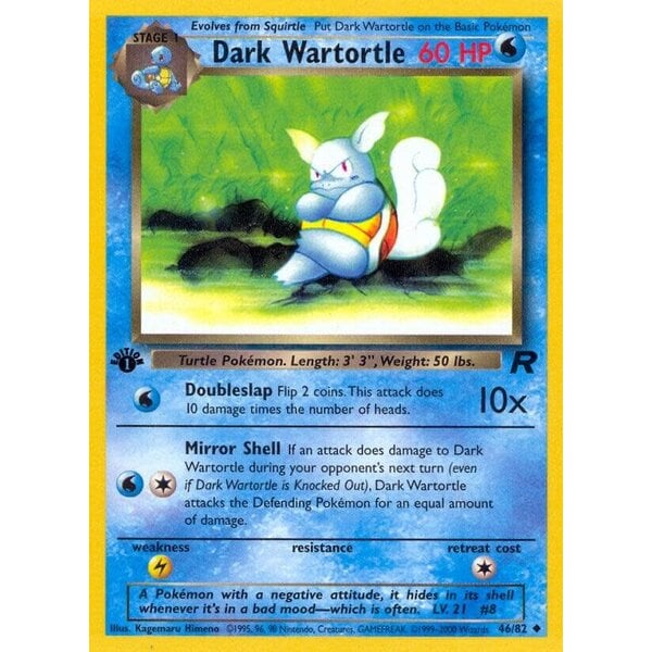 Pokemon Dark Wartortle (046) 1st ED Lightly Played