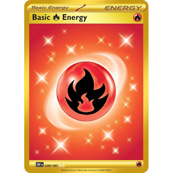 Pokemon Basic Fire Energy (230) Lightly Played Holofoil