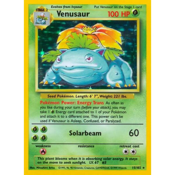 Pokemon Venusaur (015) UNL Damaged Holofoil