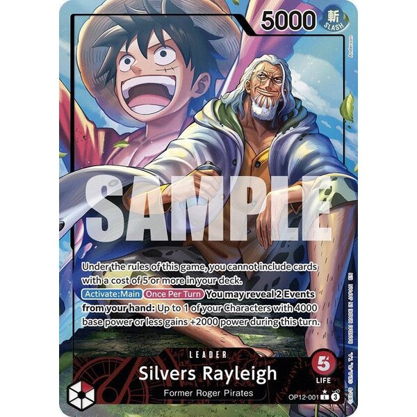 Bandai Silvers Rayleigh (Alternate Art) (OP12-001) Near Mint Foil
