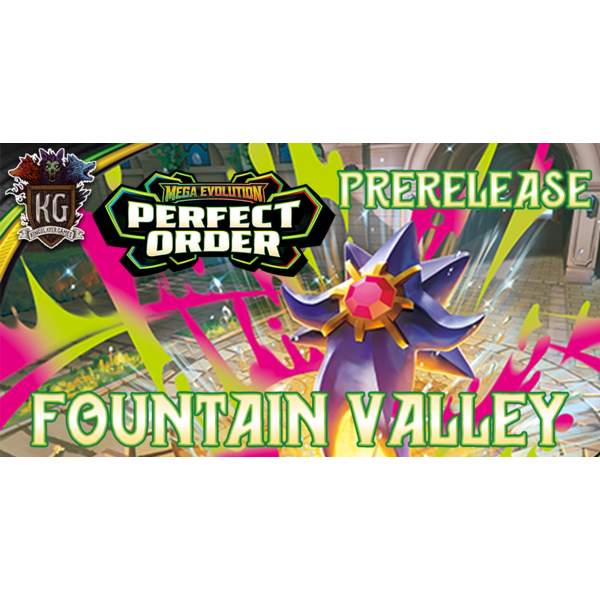 Pokemon 3/15/26 Fountain Valley Pokemon Mega Evolution: Perfect Order Prerelease Sunday 1 PM
