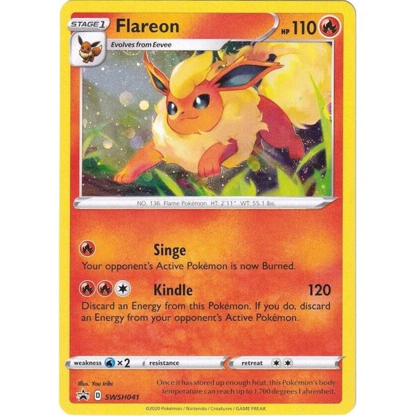 Pokemon Flareon (SWSH041) Lightly Played Holofoil