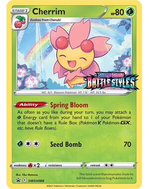 Pokemon Cherrim (Prerelease) (SWSH088) Lightly Played Holofoil
