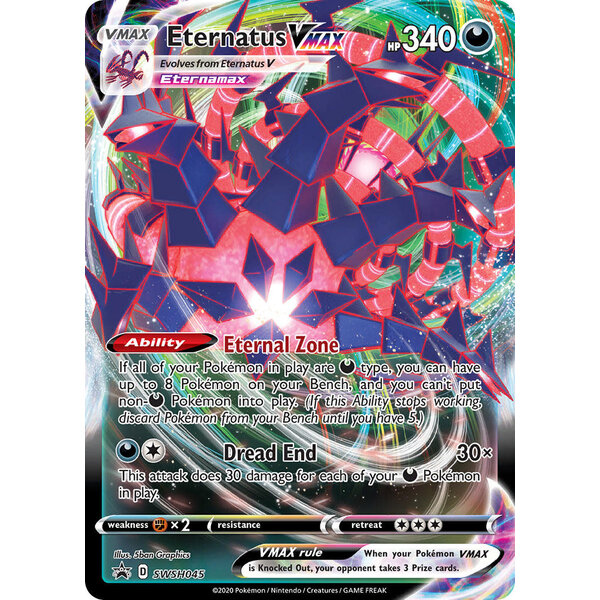 Pokemon Eternatus VMAX (SWSH045) Lightly Played Holofoil