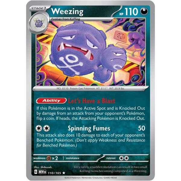 Pokemon Weezing (110) Lightly Played Reverse Holofoil