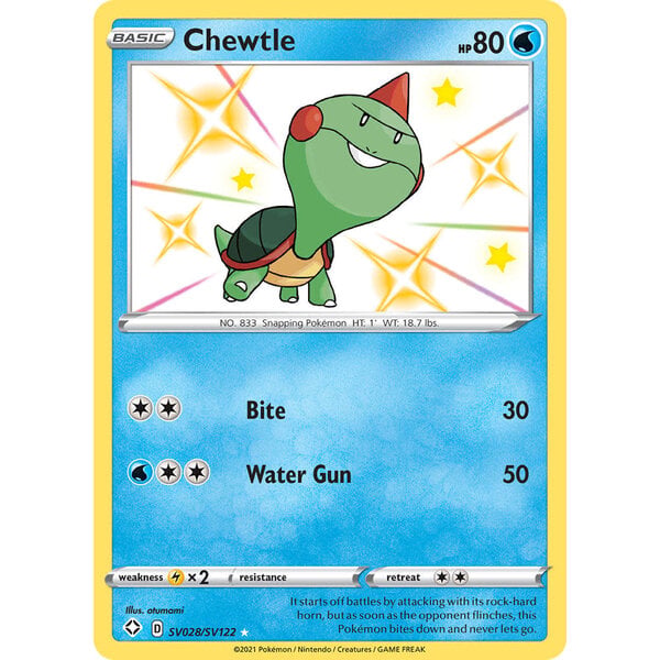 Pokemon Chewtle (SV028) Lightly Played Holofoil