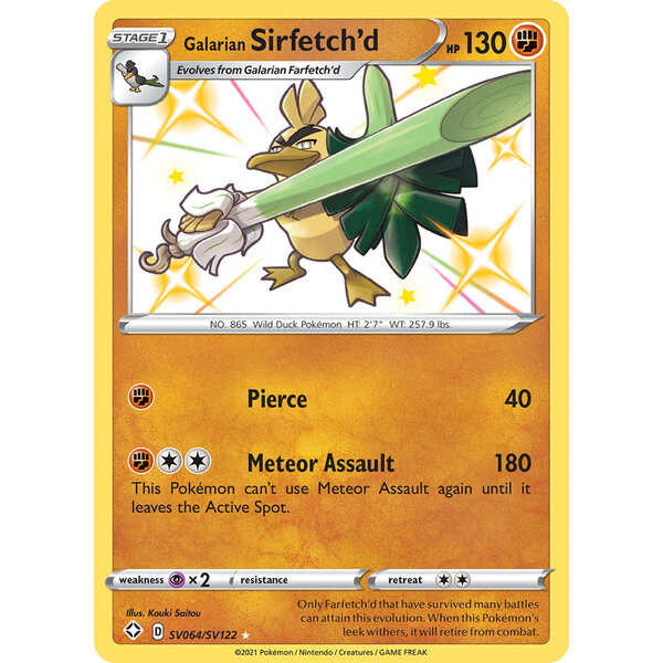 Pokemon Galarian Sirfetch'd (SV064) Lightly Played Holofoil