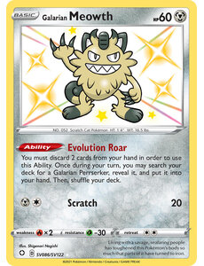 Pokemon Galarian Meowth (SV086) Lightly Played