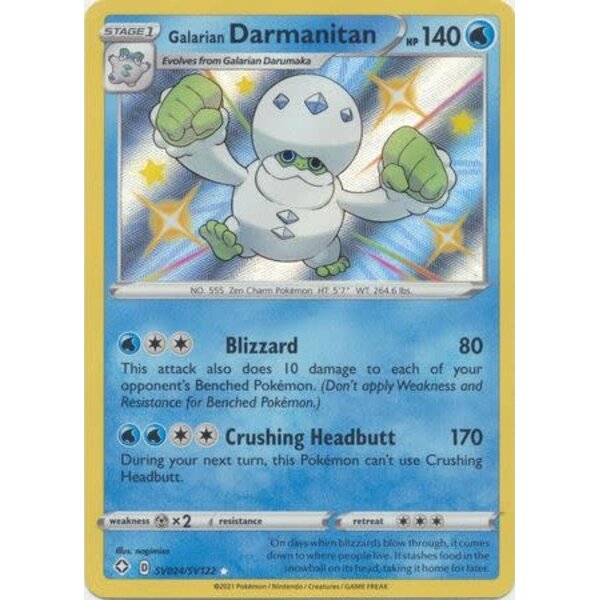 Pokemon Galarian Darmanitan (SV024) Lightly Played Holofoil