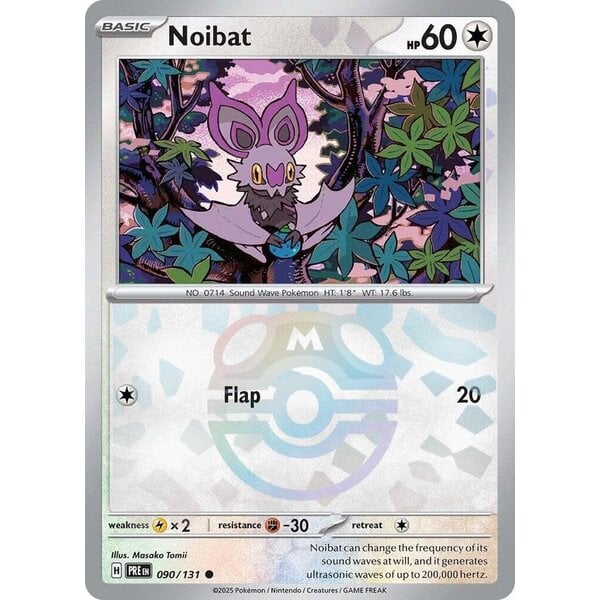 Pokemon Noibat (master Ball Pattern) (090) Lightly Played