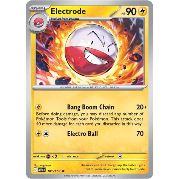 Pokemon Electrode (101) Lightly Played Reverse Holofoil