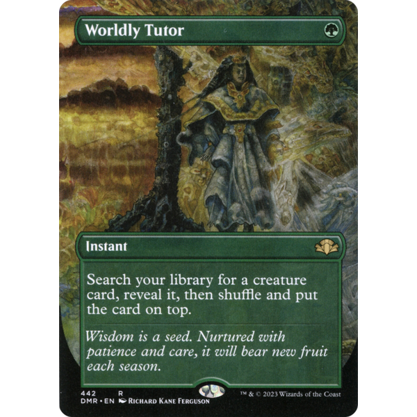 Magic: The Gathering Worldly Tutor (Borderless) (442) Lightly Played