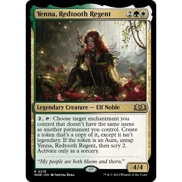 Magic: The Gathering Yenna, Redtooth Regent (219) Lightly Played Foil