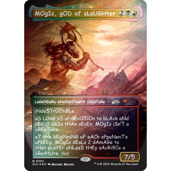 Magic: The Gathering MOgIs, gOD of sLaUGHter (Rainbow Foil) (9994) Lightly Played Foil