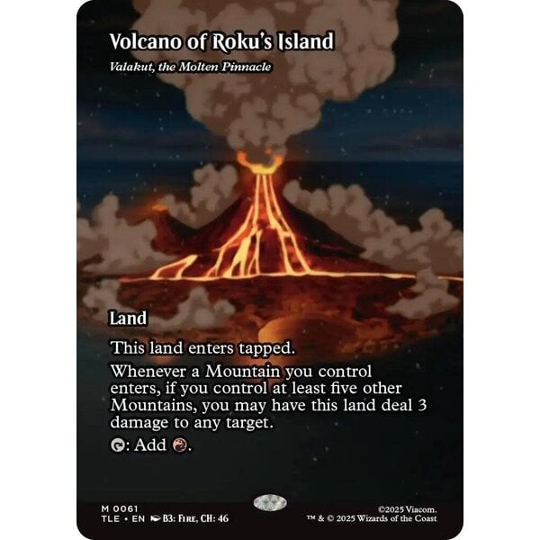 Magic: The Gathering Volcano of Roku's Island - Valakut, the Molten Pinnacle (Borderless) (061) Lightly Played