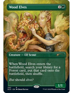 Magic: The Gathering Wood Elves (1101) Lightly Played Foil