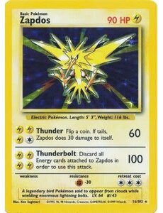 Pokemon Zapdos (016) UNL Damaged