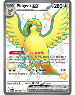 Pokemon Pidgeot ex (221) Lightly Played Holofoil