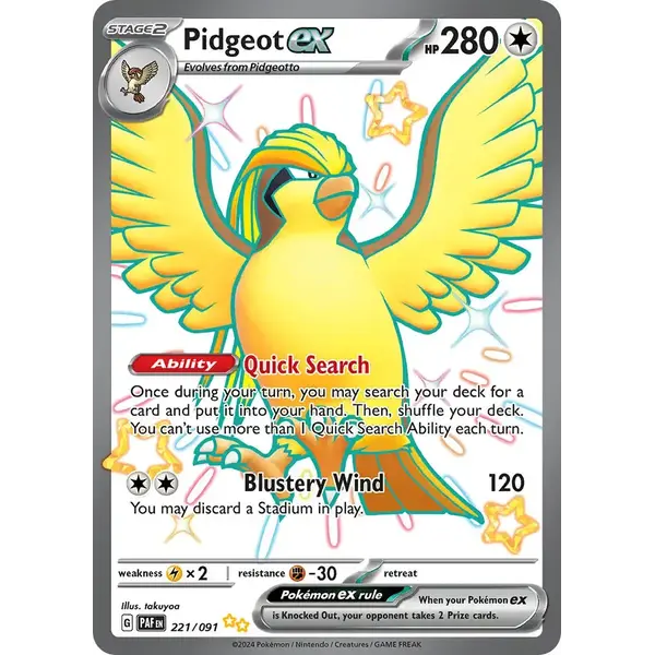 Pokemon Pidgeot ex (221) Lightly Played Holofoil
