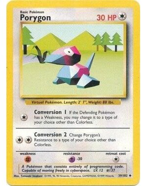 Pokemon Porygon (039) Unlimited Lightly Played