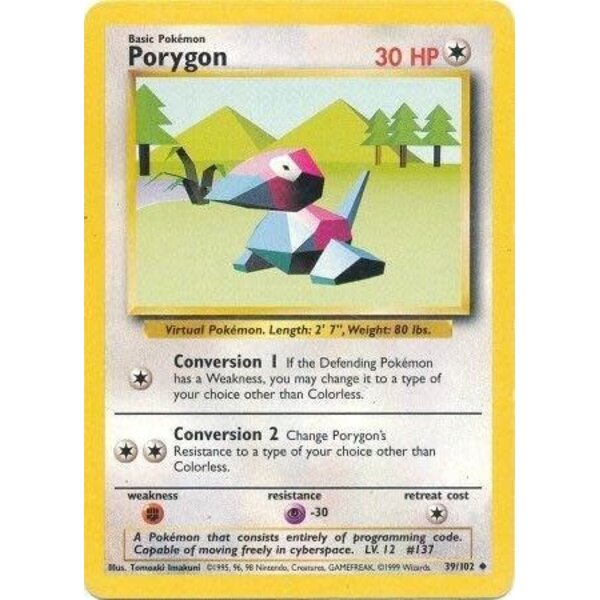 Pokemon Porygon (039) Unlimited Lightly Played