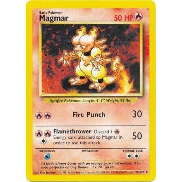 Pokemon Magmar (036) Unlimited Lightly Played