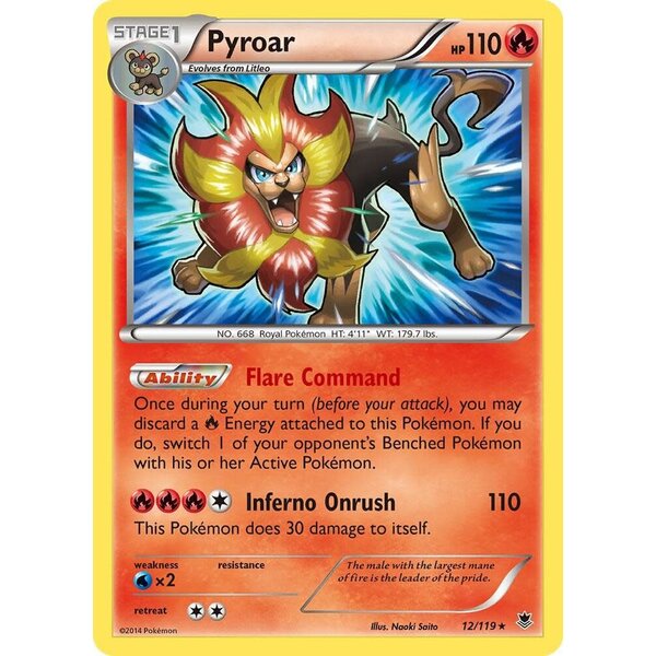 Pokemon Pyroar (012) Damaged Foil