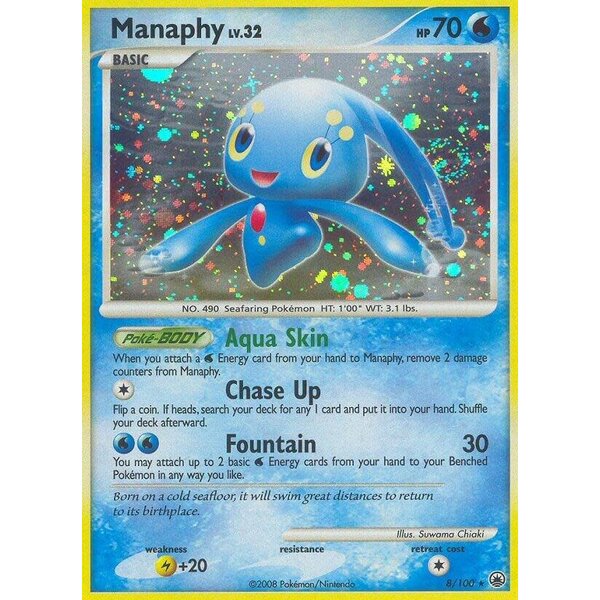 Pokemon Manaphy (008) Moderately Played Reverse Foil